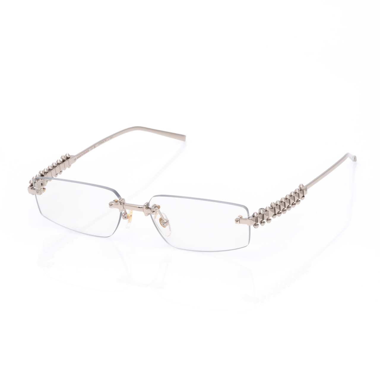 Lunettes Sans Cerclage — Métal Argenté Orné