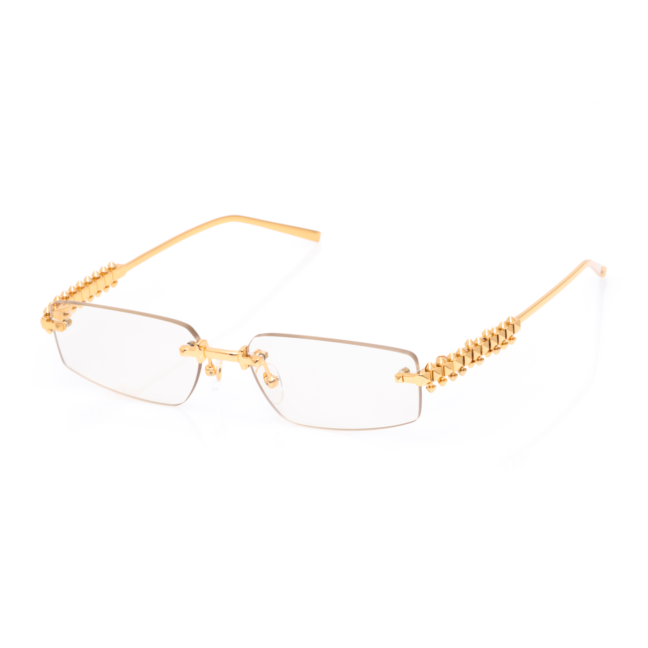 Lunettes Sans Cerclage — Métal Argenté Orné