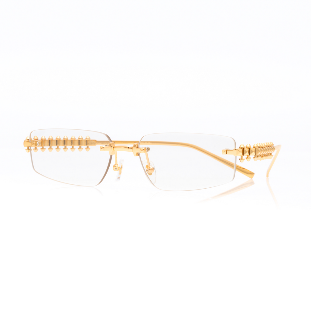 Lunettes Sans Cerclage — Métal Argenté Orné