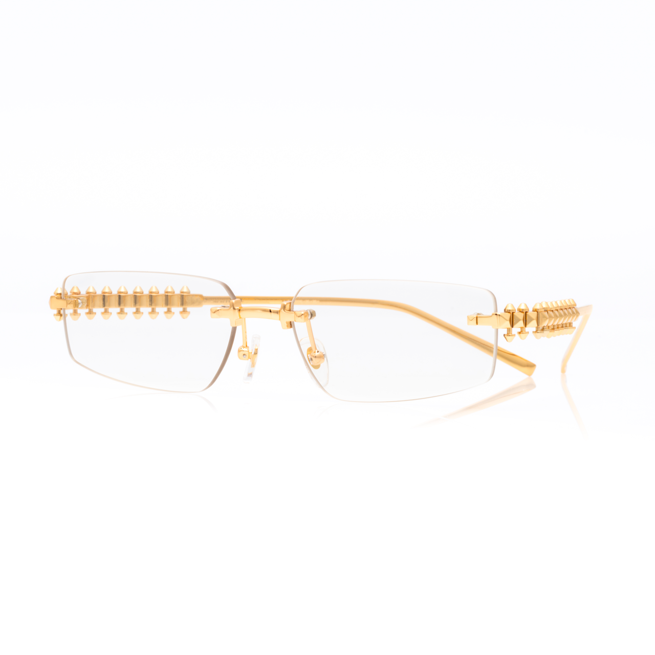 Lunettes Sans Cerclage — Métal Argenté Orné