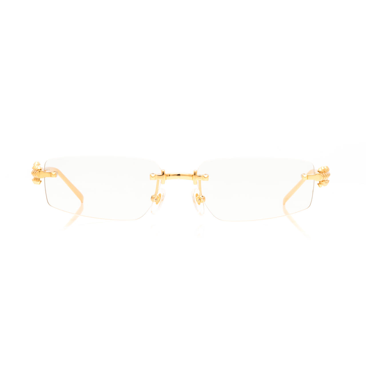 Lunettes Sans Cerclage — Métal Argenté Orné