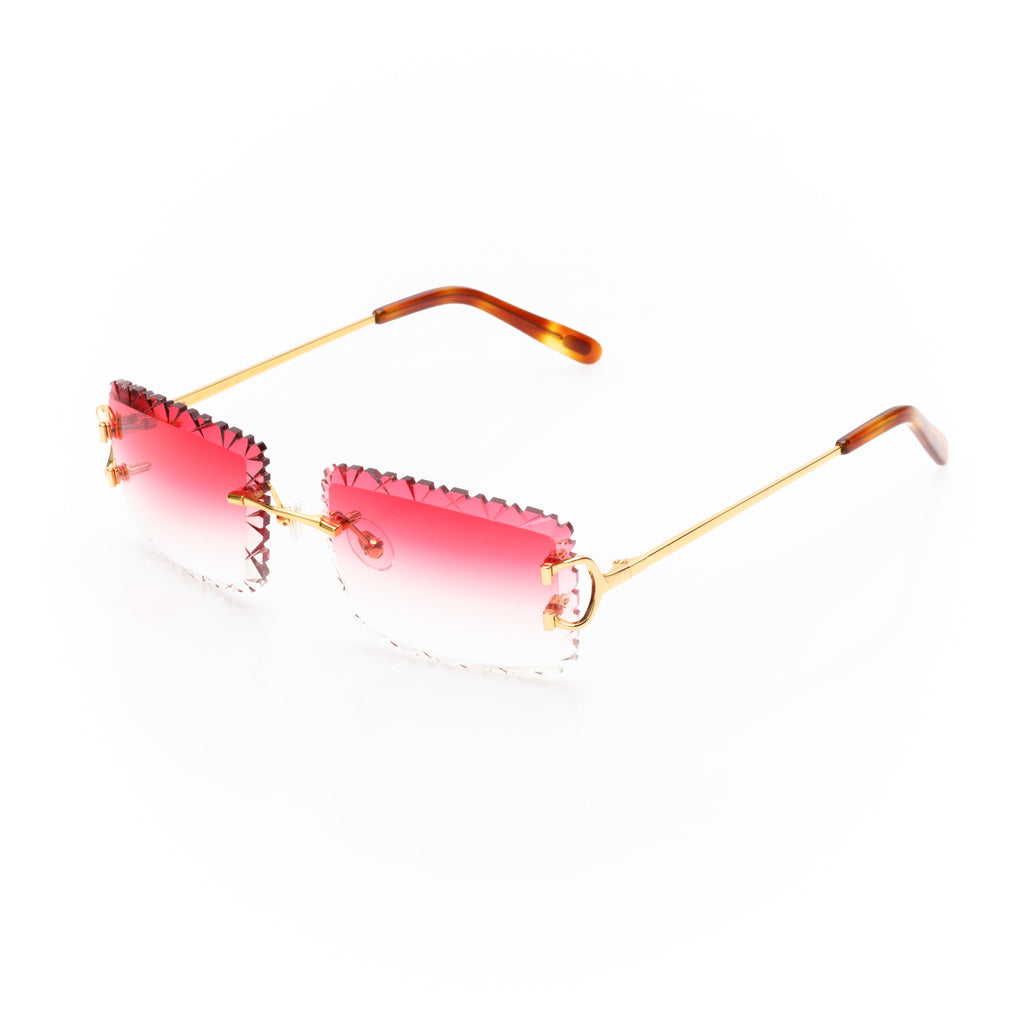 Lunettes Sans Cerclage — Métal Argenté & Verres Bleu Taillés