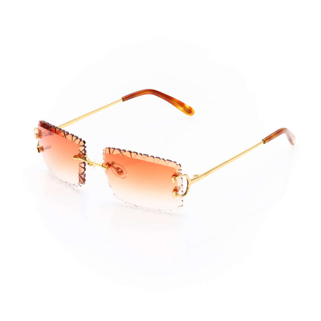 Lunettes Sans Cerclage — Métal Argenté & Verres Bleu Taillés