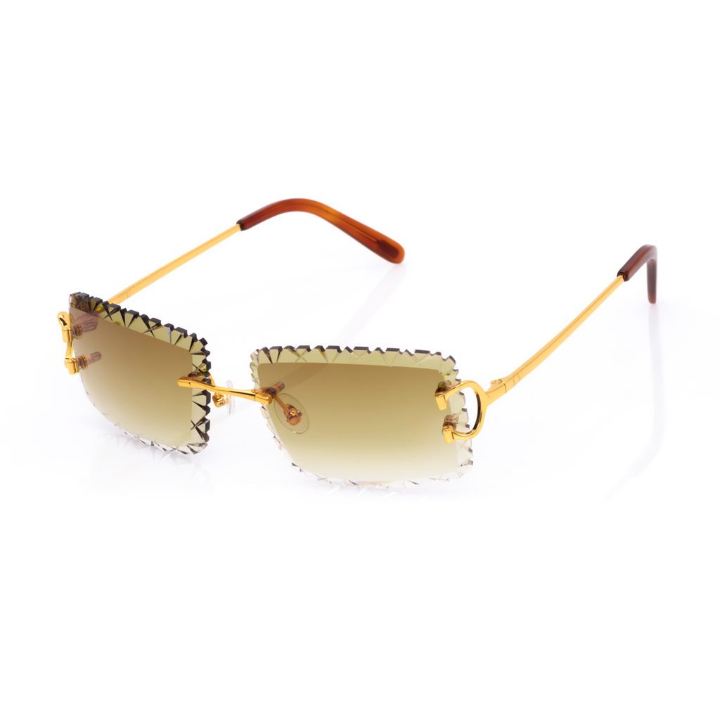 Lunettes Sans Cerclage — Métal Argenté & Verres Bleu Taillés