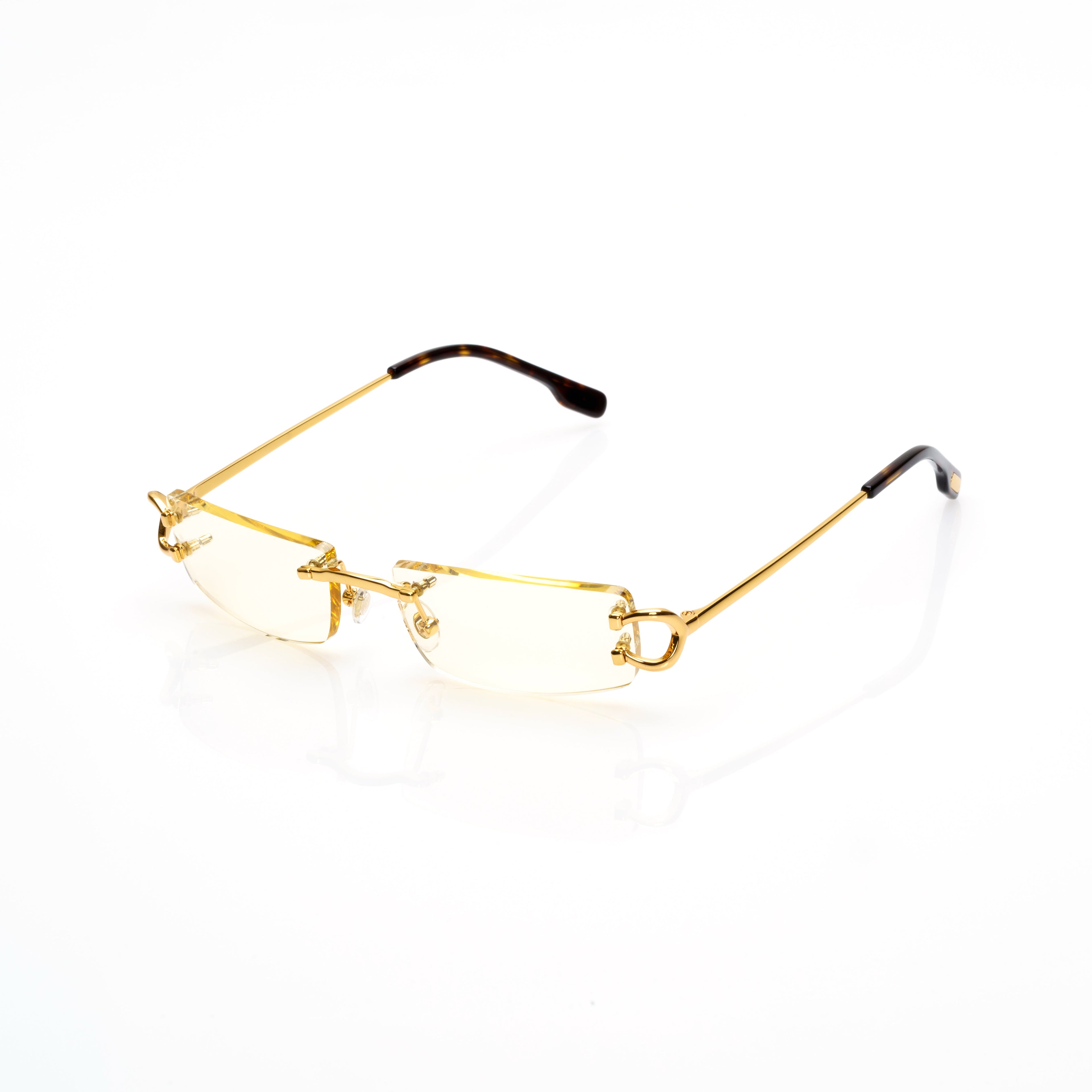 Lunettes Sans Cerclage — Métal Argenté & Verres Fumés