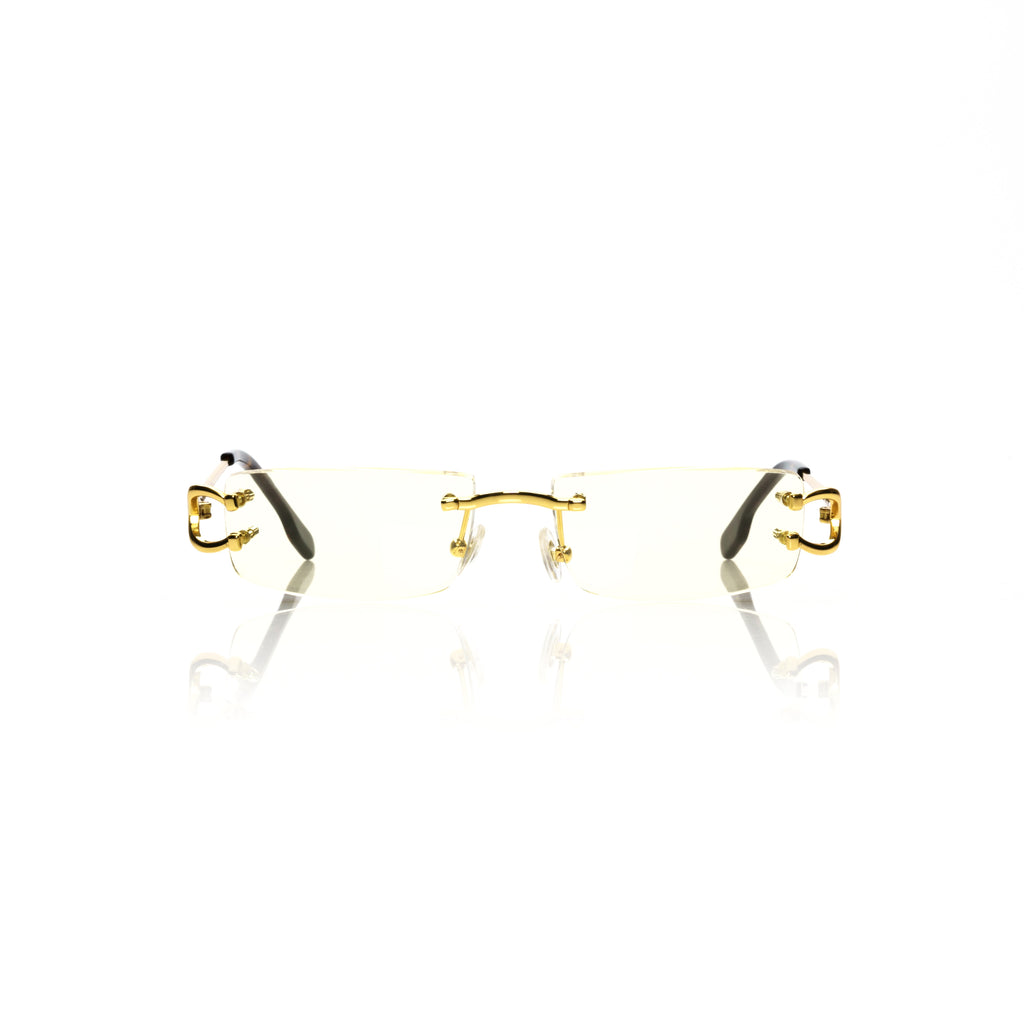 Lunettes Sans Cerclage — Métal Argenté & Verres Fumés