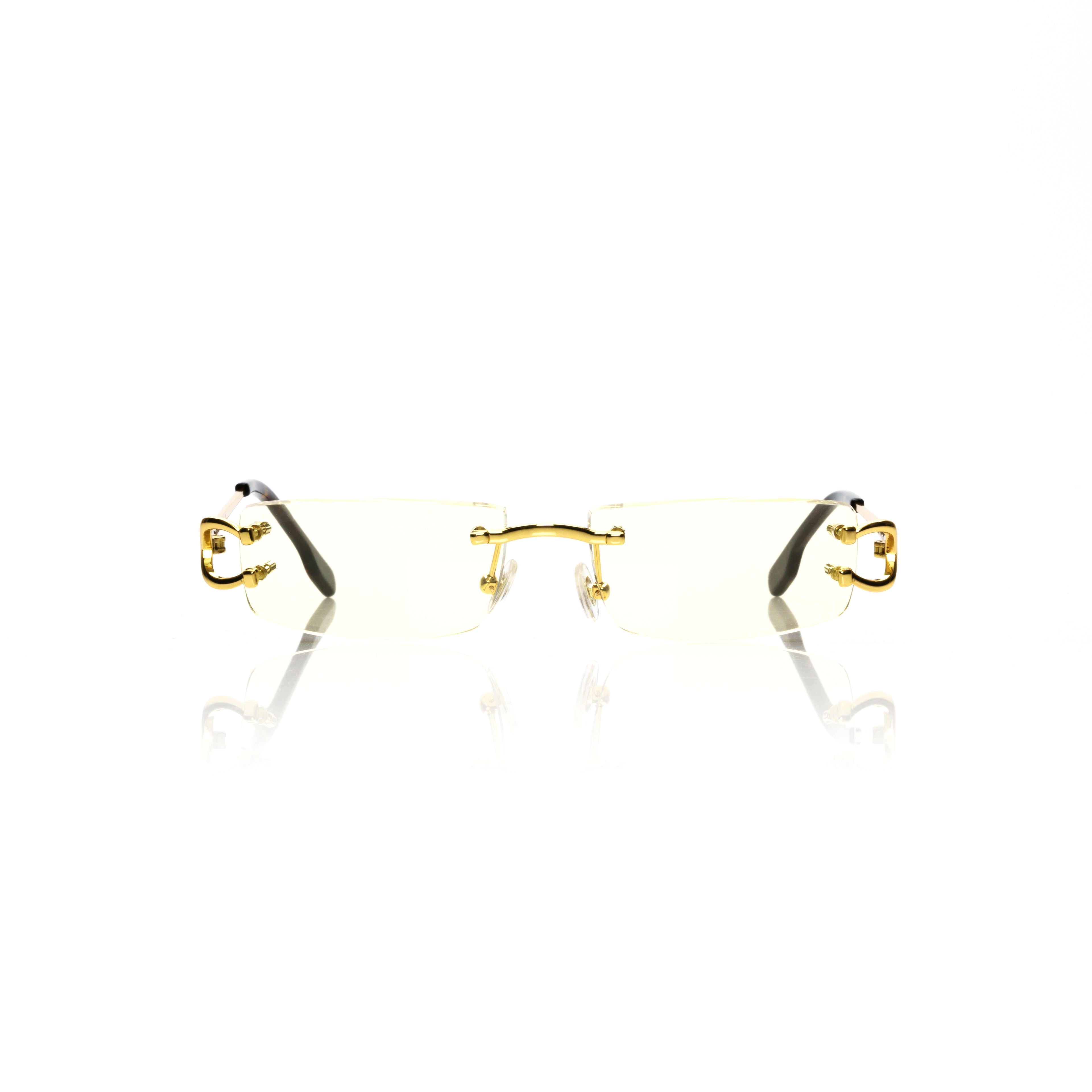 Lunettes Sans Cerclage — Métal Argenté & Verres Fumés