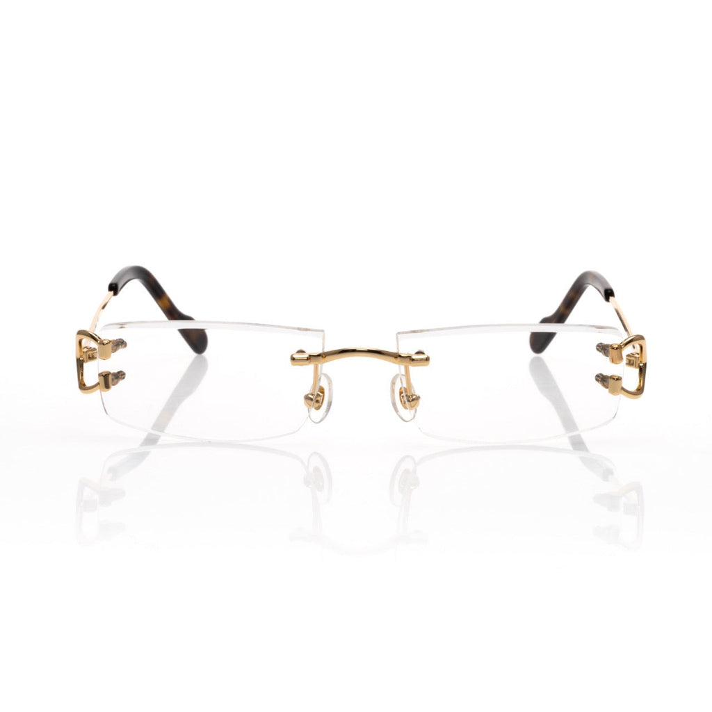Lunettes Sans Cerclage — Métal Argenté & Verres Fumés