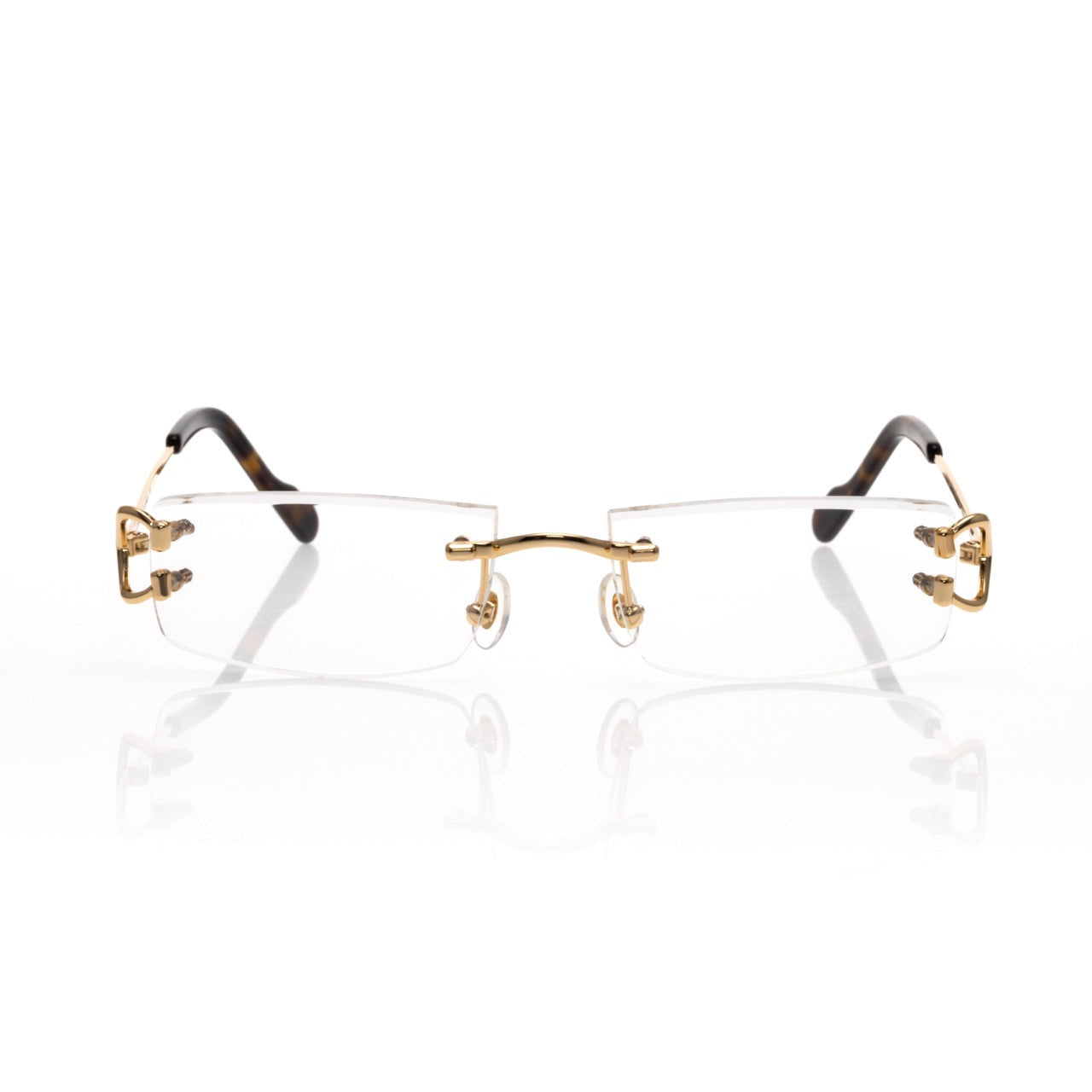 Lunettes Sans Cerclage — Métal Argenté & Verres Fumés
