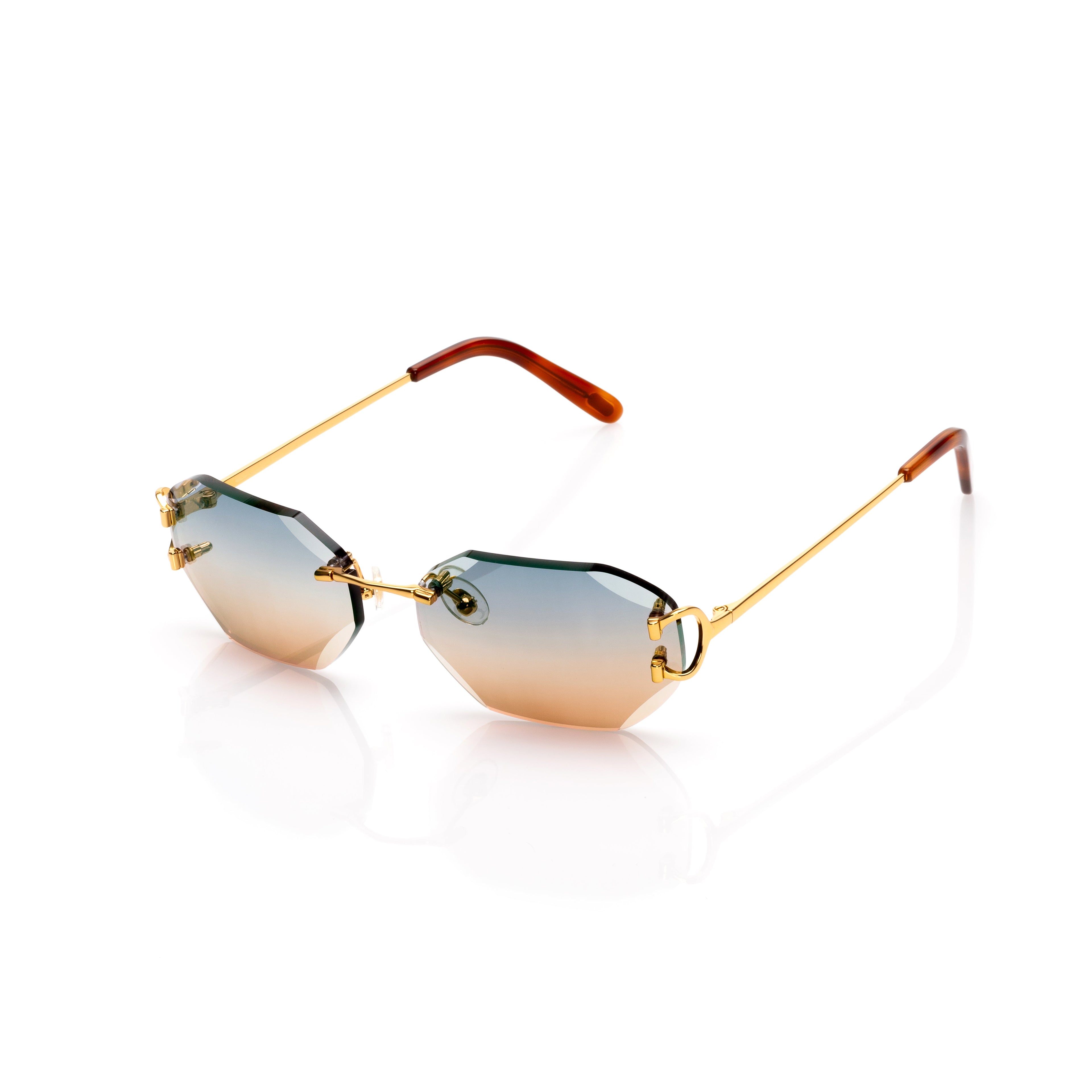 Lunettes Sans Cerclage — Métal Argenté & Verres Fumés · II