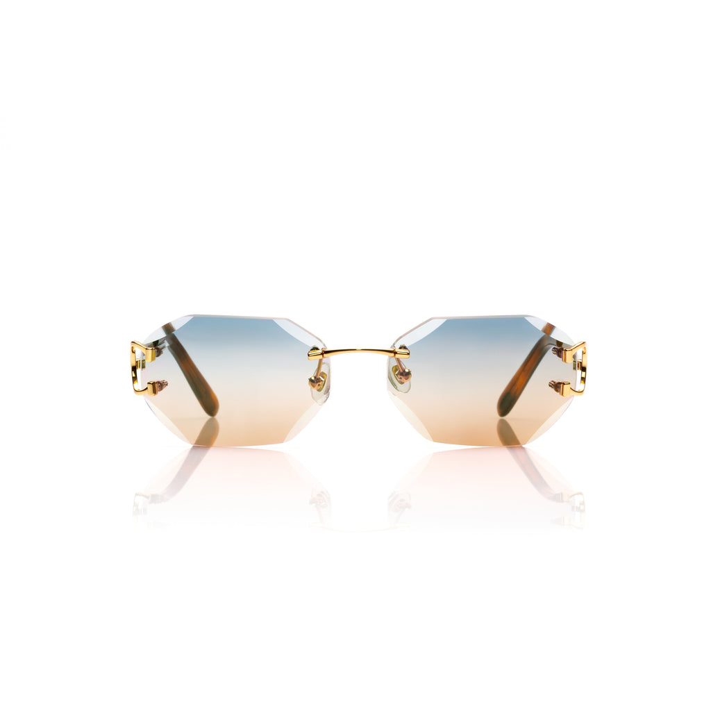 Lunettes Sans Cerclage — Métal Argenté & Verres Fumés · II