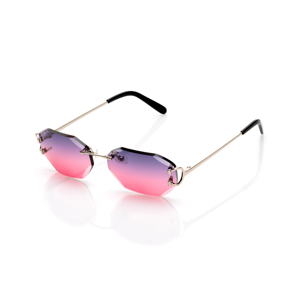 Lunettes Sans Cerclage — Métal Argenté & Verres Fumés · II