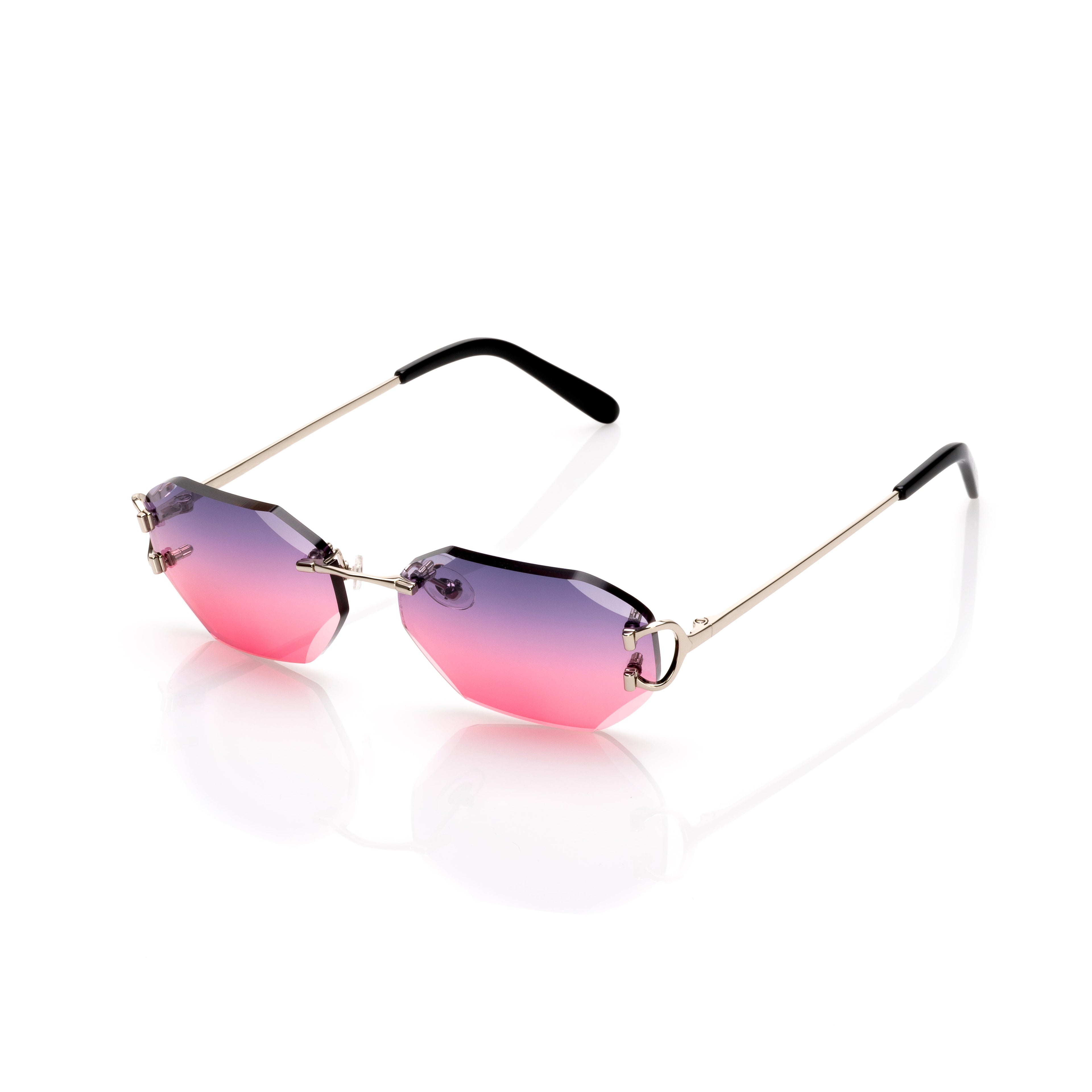 Lunettes Sans Cerclage — Métal Argenté & Verres Fumés · II