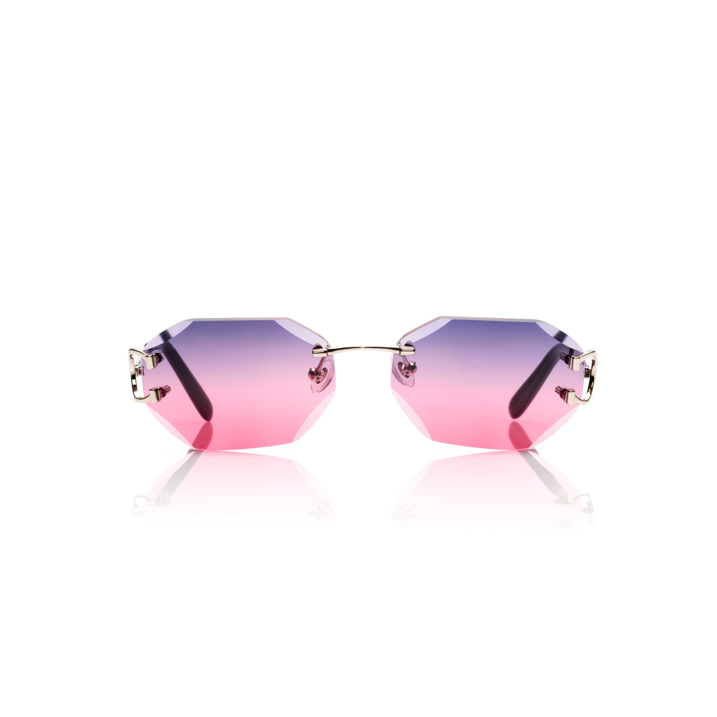 Lunettes Sans Cerclage — Métal Argenté & Verres Fumés · II