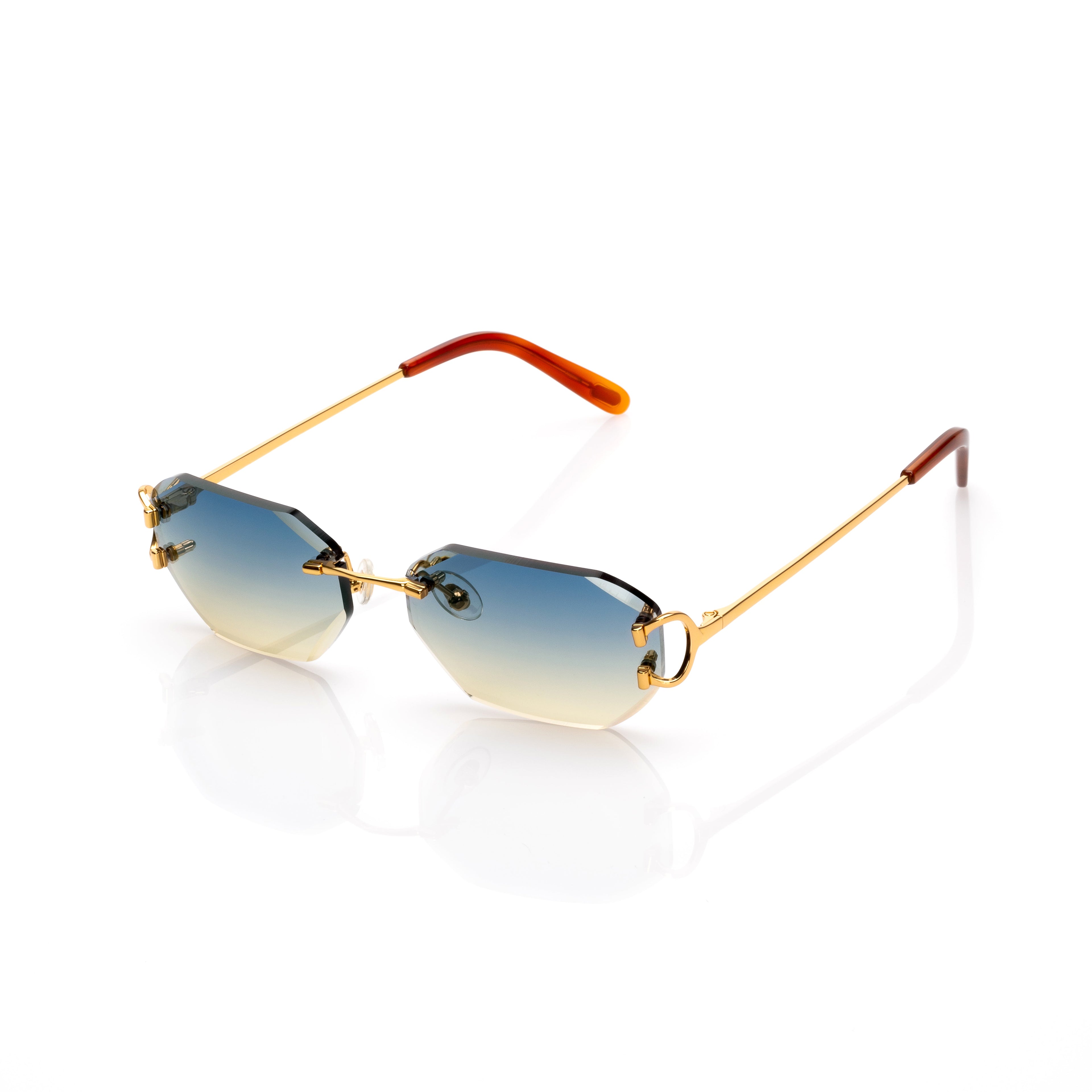 Lunettes Sans Cerclage — Métal Argenté & Verres Fumés · II
