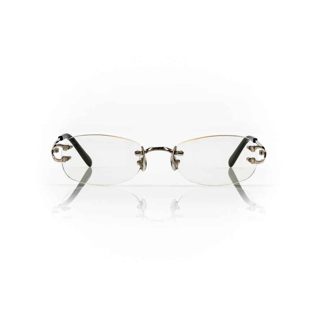 Lunettes Sans Cerclage — Métal Argenté & Verres Transition