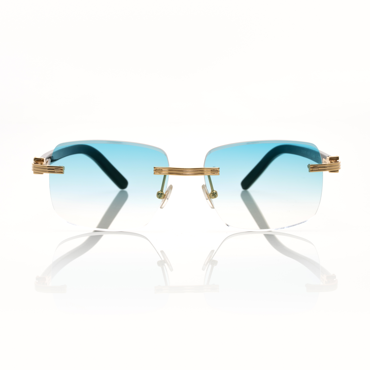 Lunettes Sans Cerclage — Métal Doré & Corne Bicolore