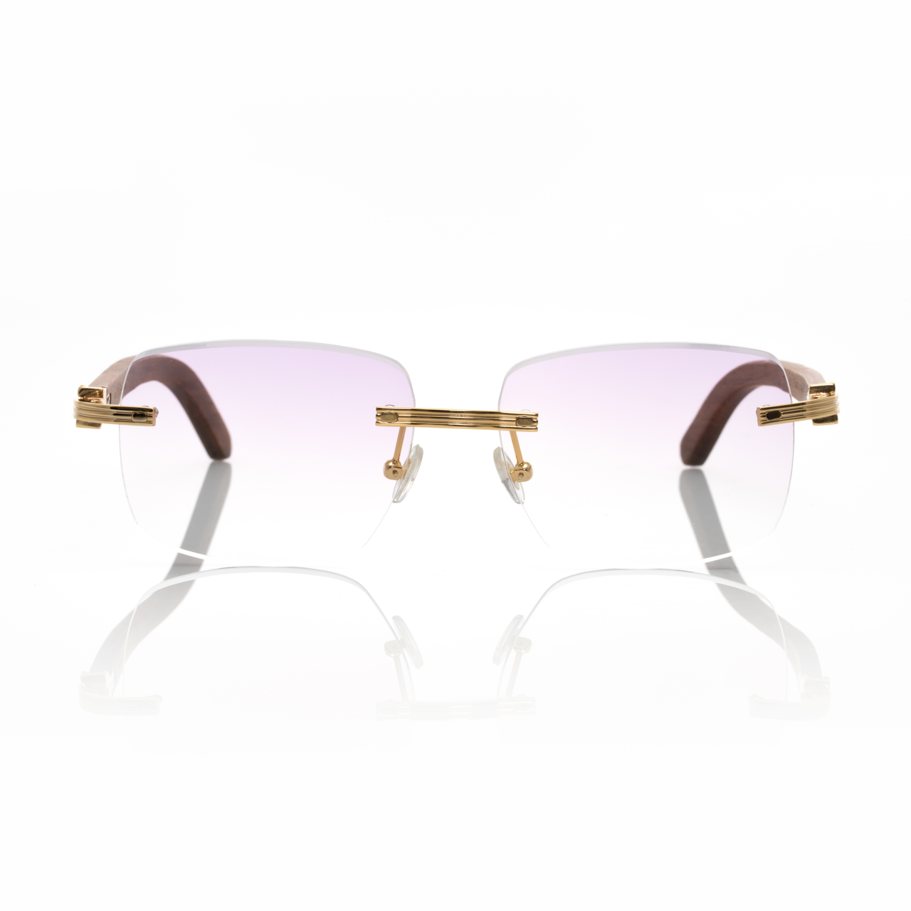 Lunettes Sans Cerclage — Métal Doré & Corne Bicolore