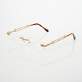 Lunettes Sans Cerclage — Métal Doré & Écaille