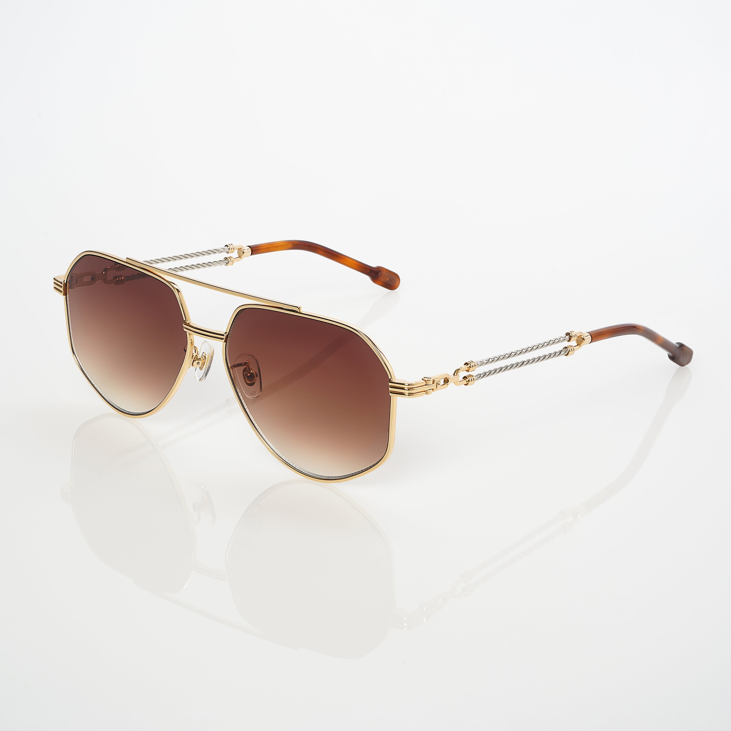 Lunettes Sans Cerclage — Métal Doré & Écaille
