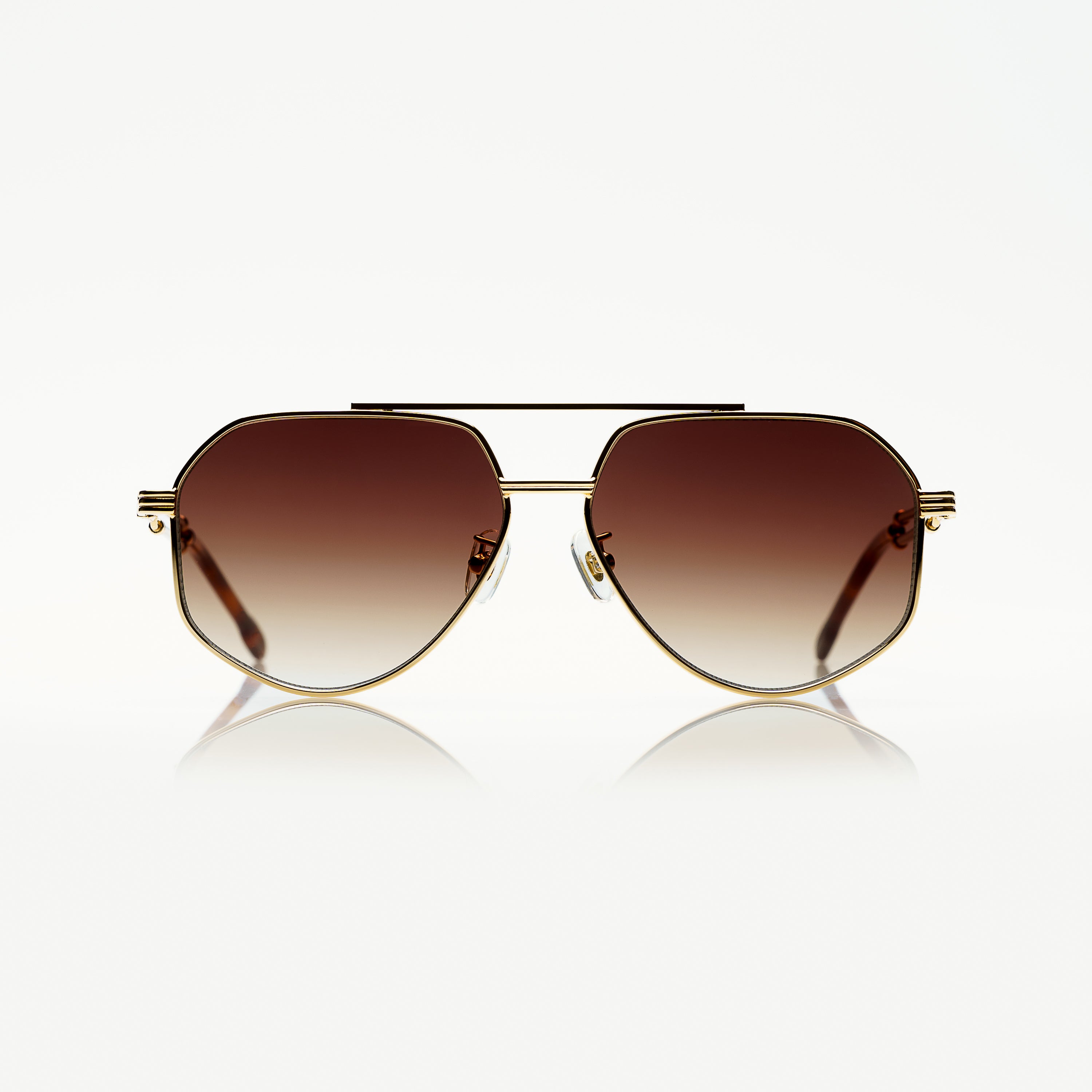 Lunettes Sans Cerclage — Métal Doré & Écaille