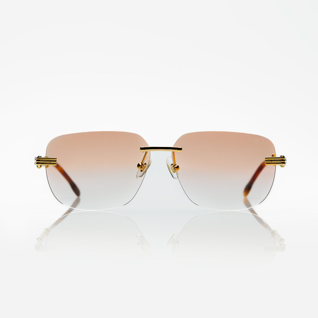 Lunettes Sans Cerclage — Métal Doré & Écaille