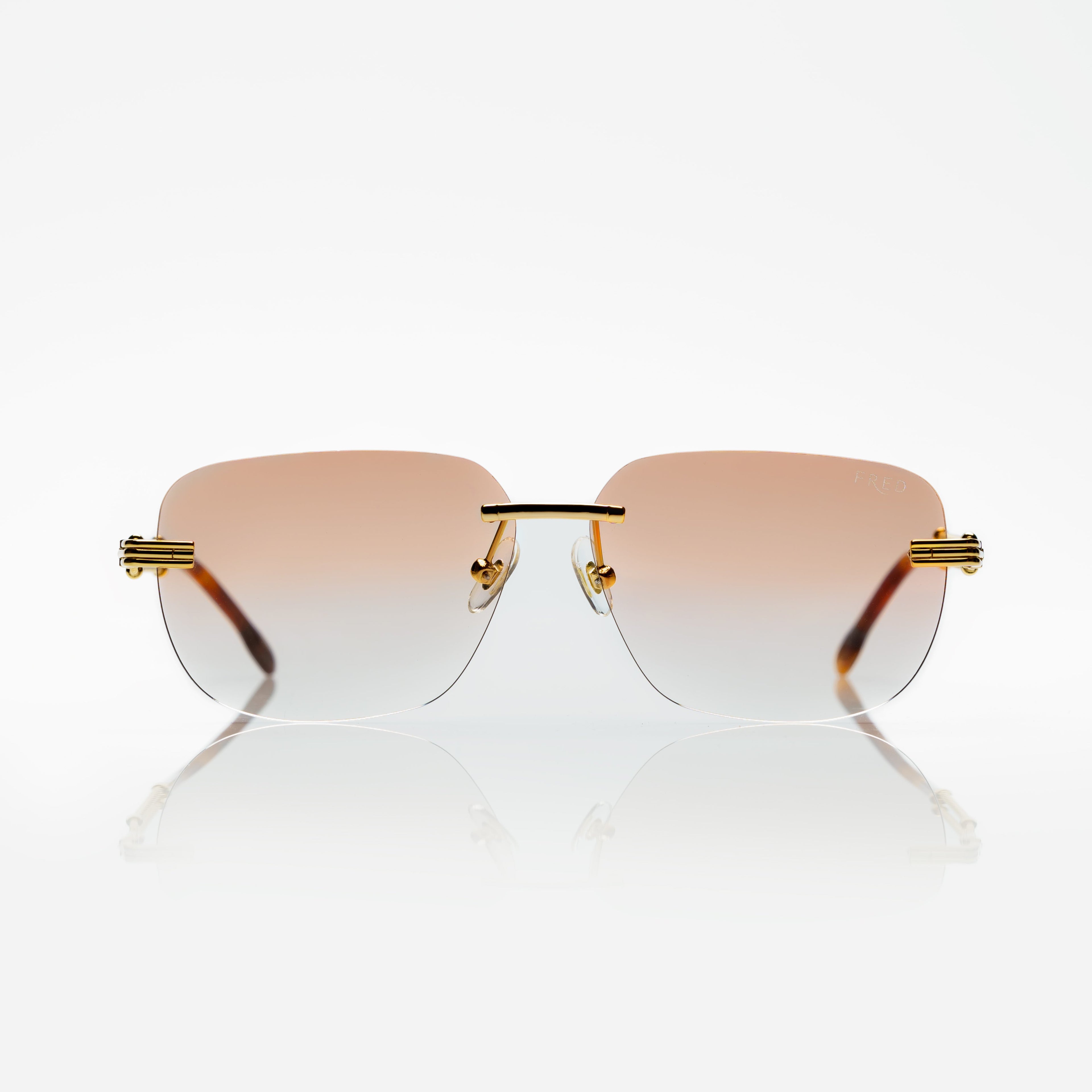 Lunettes Sans Cerclage — Métal Doré & Écaille