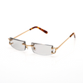 Lunettes Sans Cerclage — Métal Doré & Écaille · II