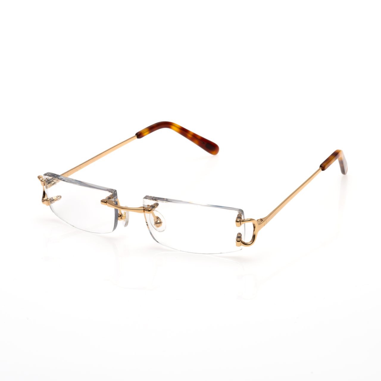 Lunettes Sans Cerclage — Métal Doré & Écaille · II