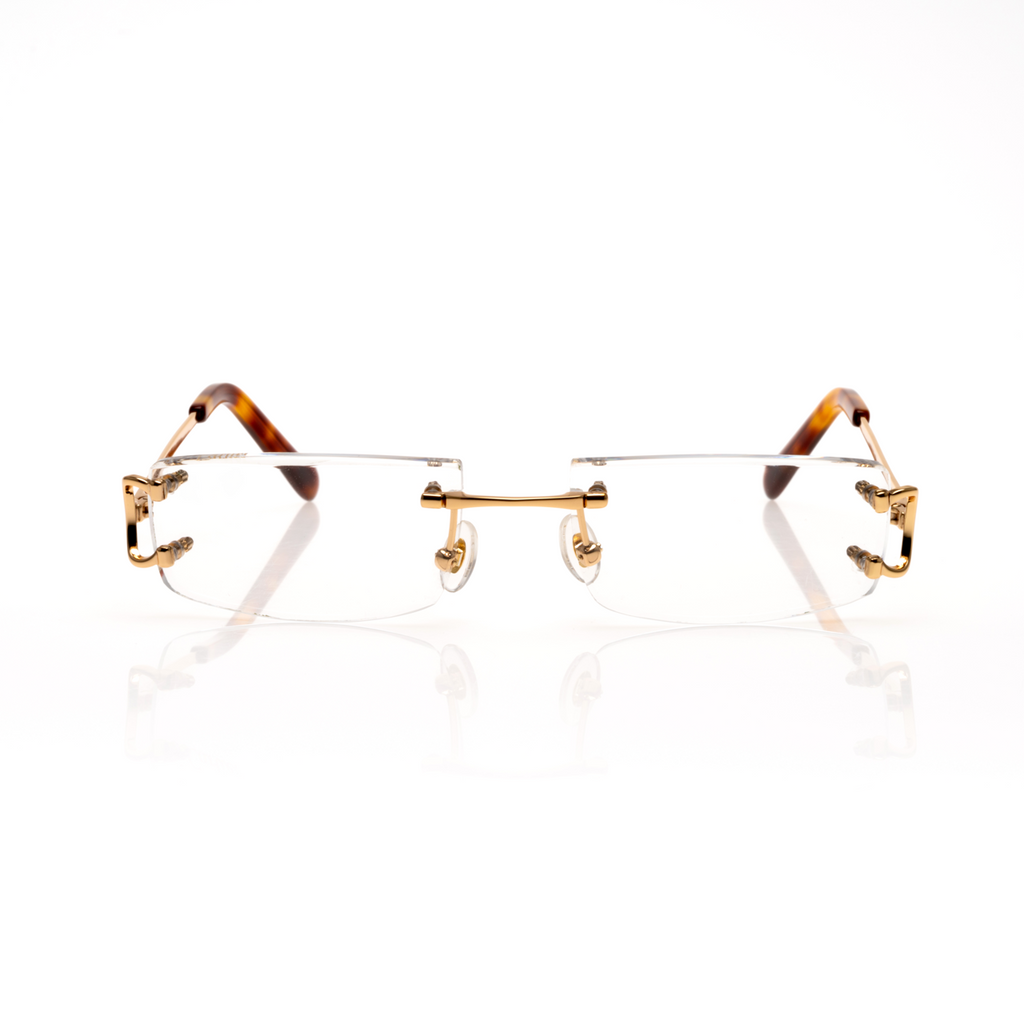 Lunettes Sans Cerclage — Métal Doré & Écaille · II