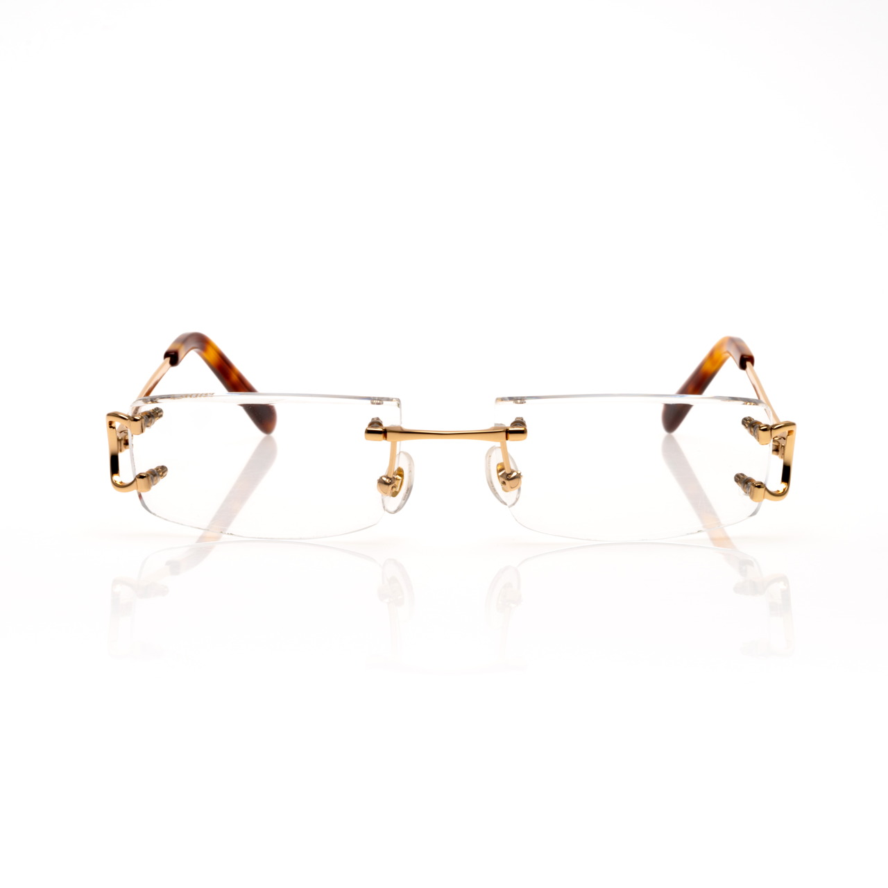 Lunettes Sans Cerclage — Métal Doré & Écaille · II