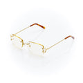 Lunettes Sans Cerclage — Métal Doré & Écaille · III