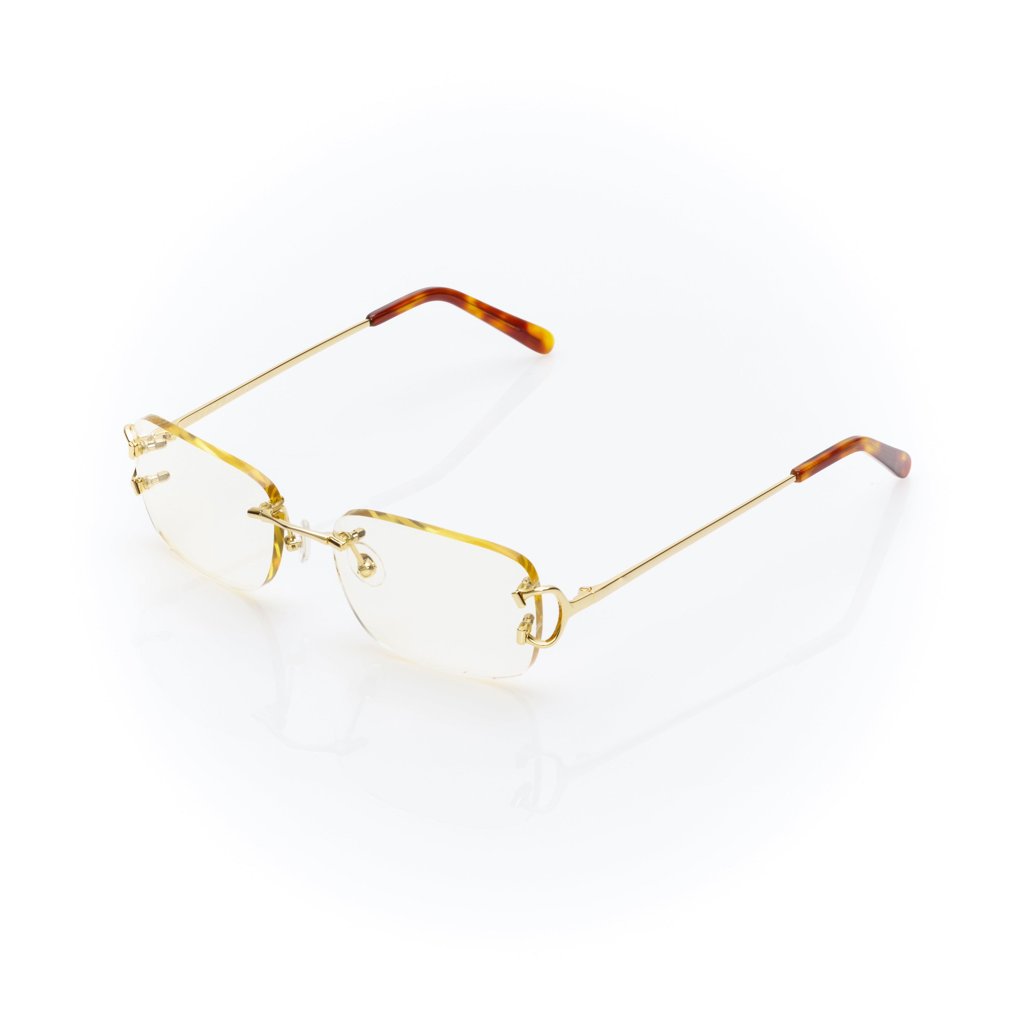 Lunettes Sans Cerclage — Métal Doré & Écaille · III