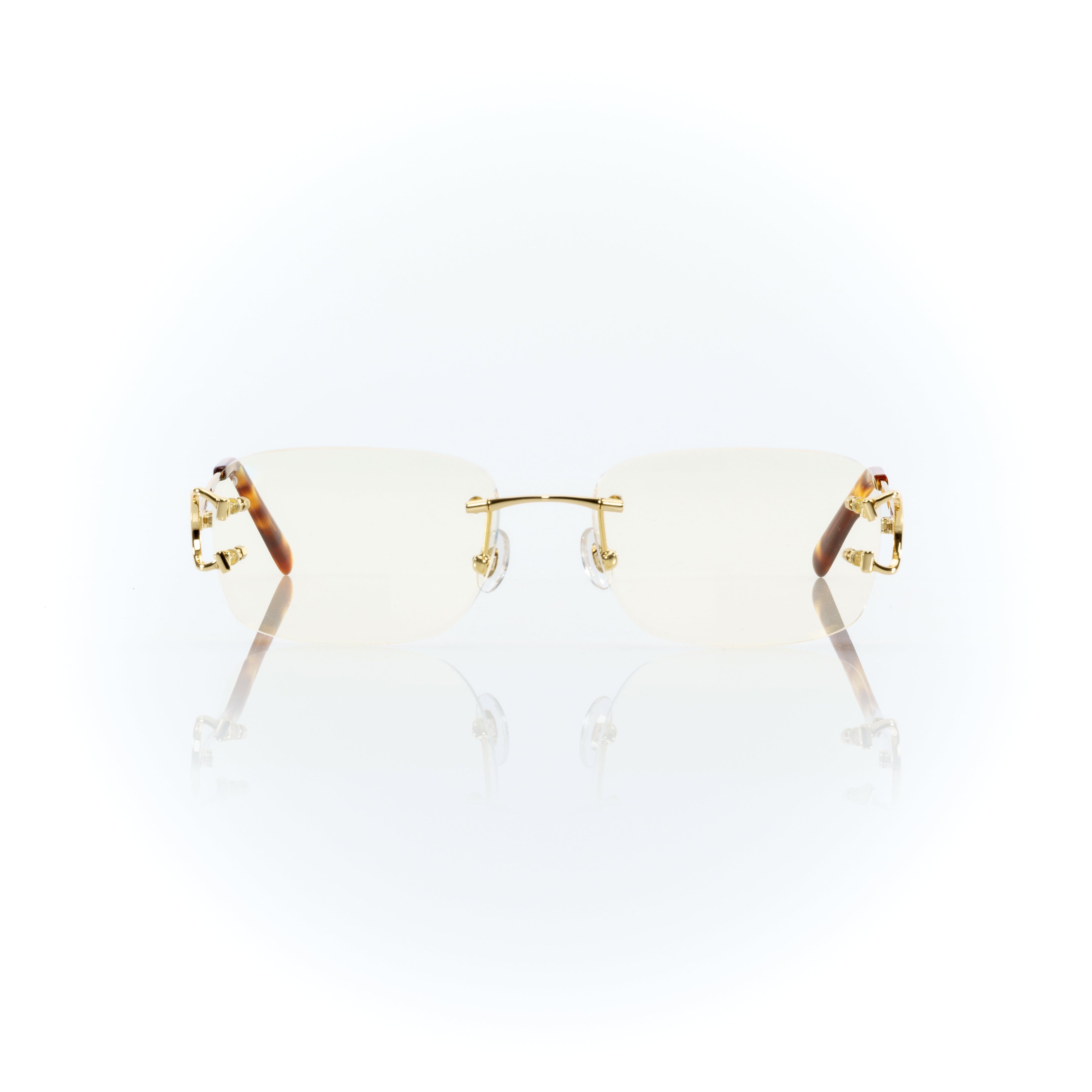Lunettes Sans Cerclage — Métal Doré & Écaille · III
