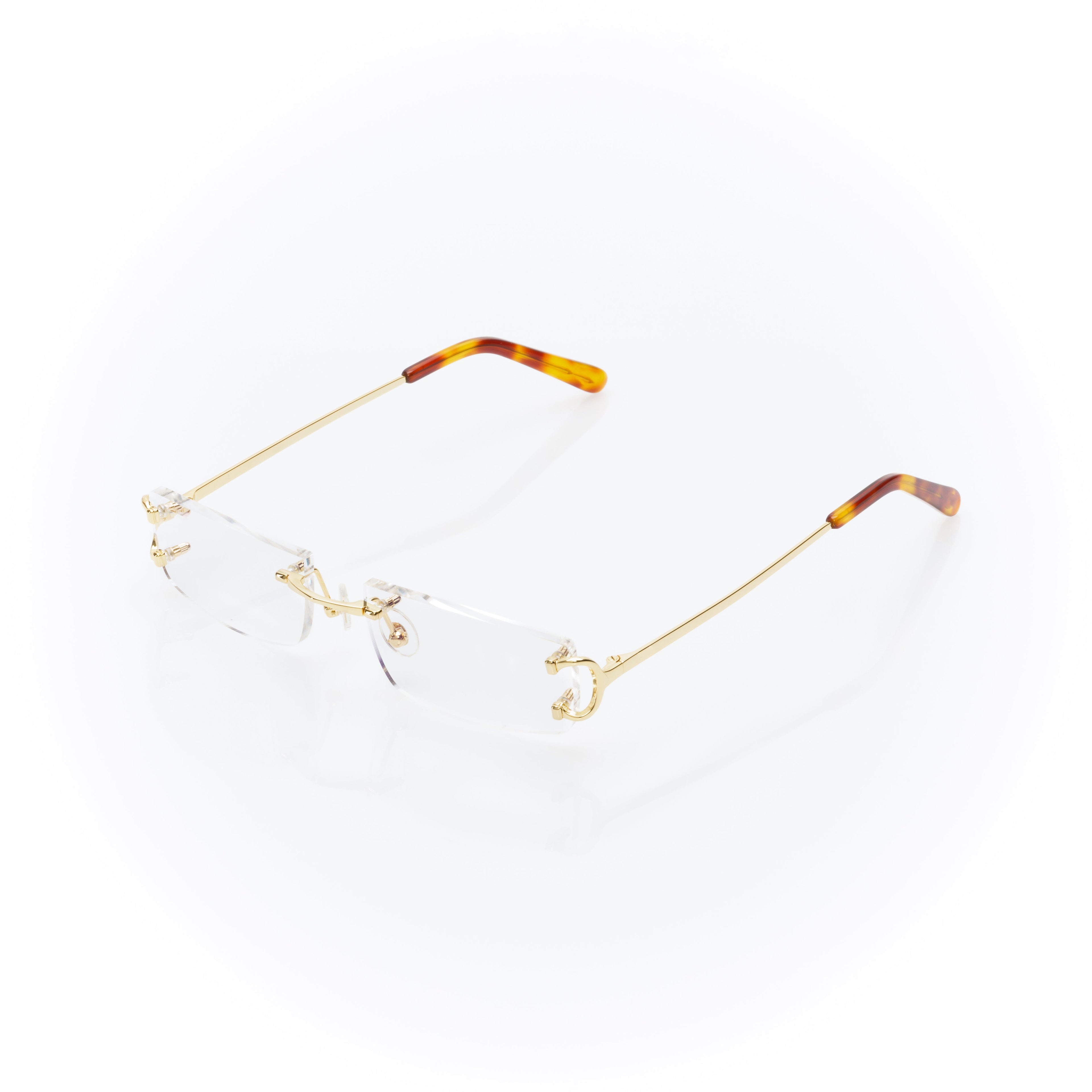Lunettes Sans Cerclage — Métal Doré & Écaille · IV