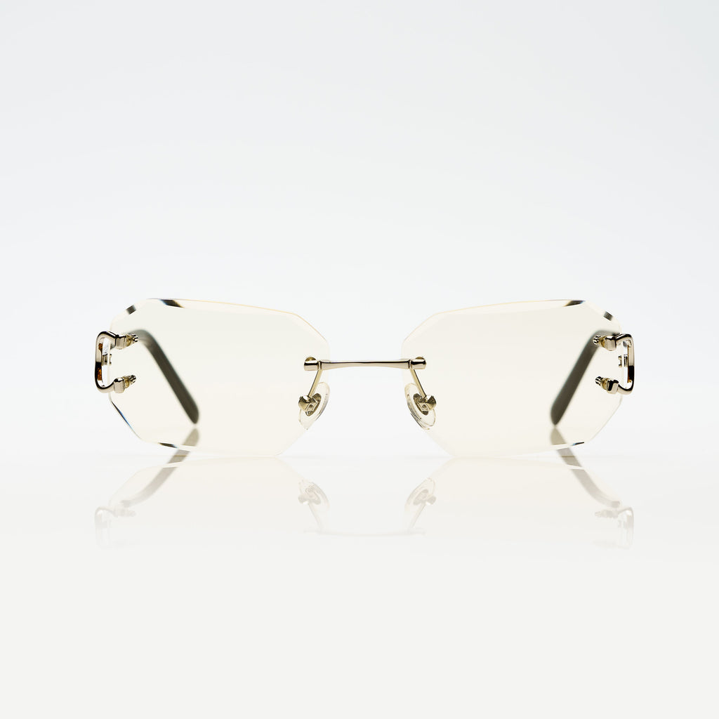 Lunettes Sans Cerclage — Métal Doré & Écaille · V
