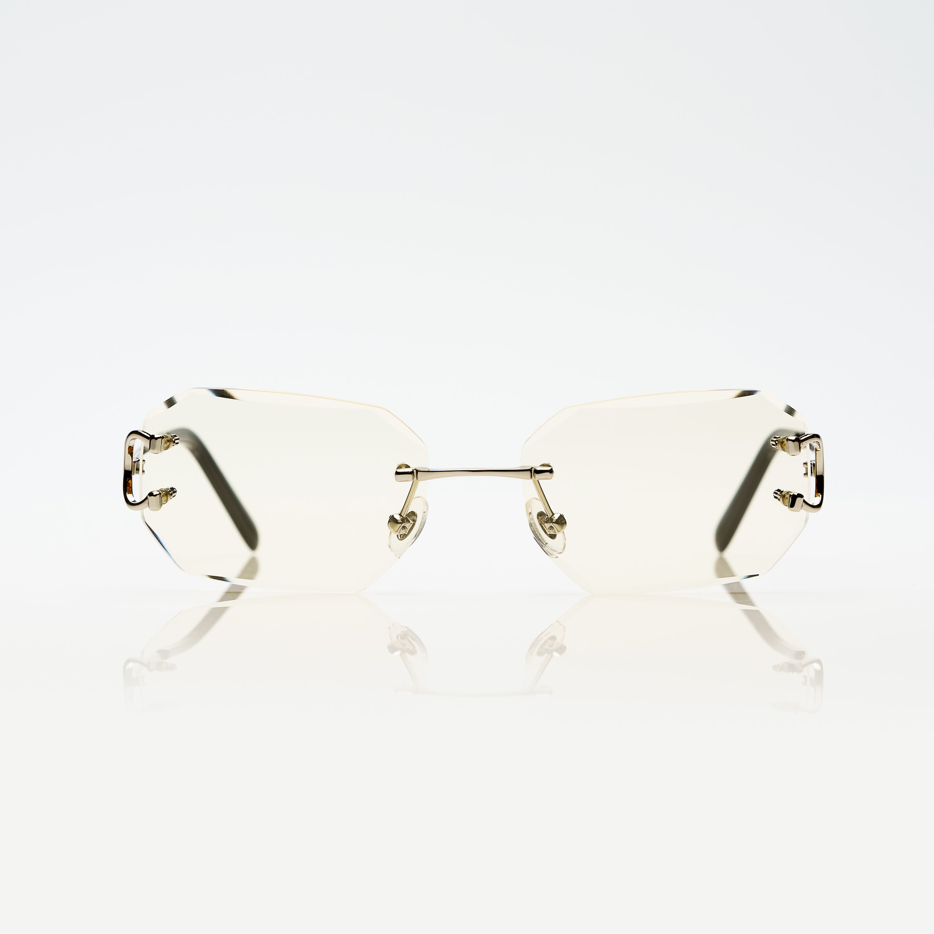 Lunettes Sans Cerclage — Métal Doré & Écaille · V
