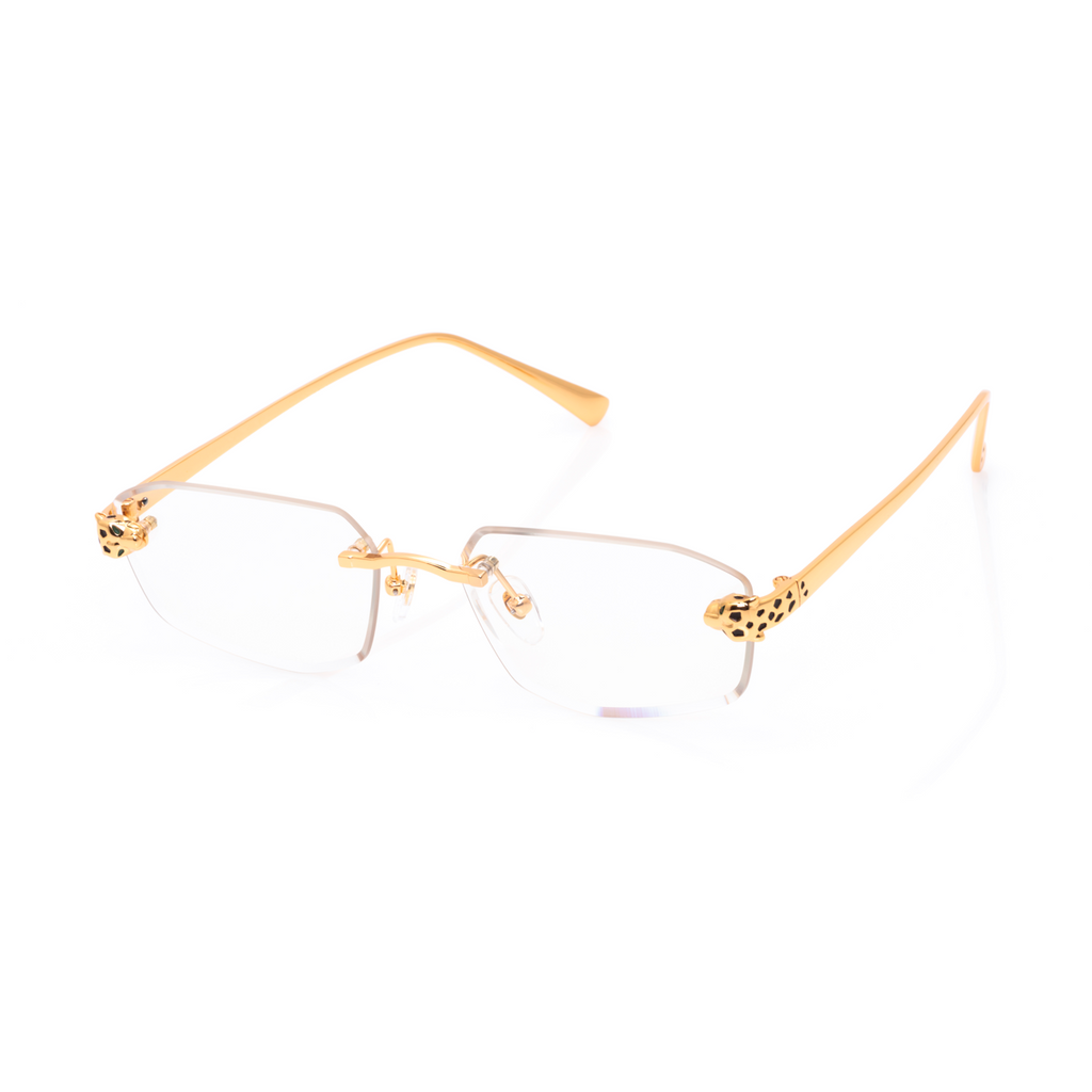 Lunettes Sans Cerclage — Métal Doré Fauve
