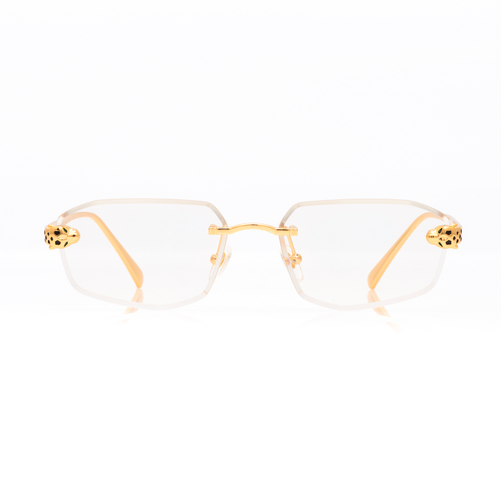 Lunettes Sans Cerclage — Métal Doré Fauve