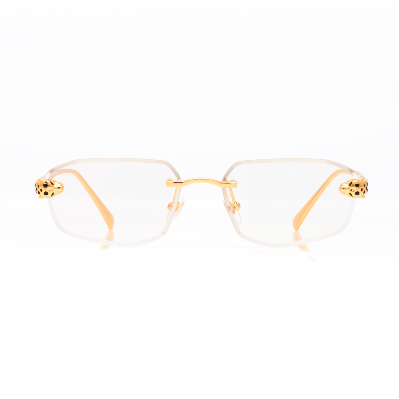 Lunettes Sans Cerclage — Métal Doré Fauve