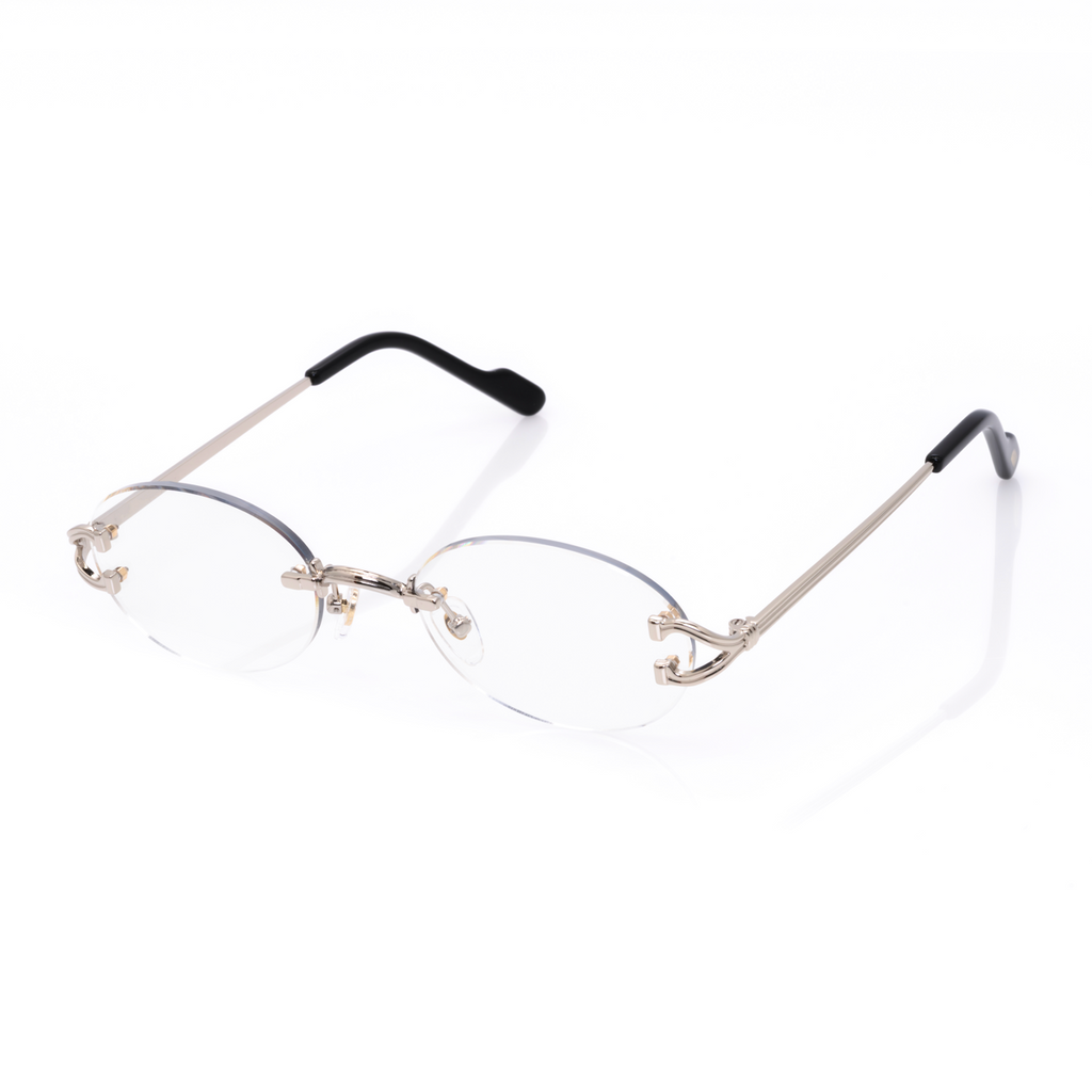 Lunettes Sans Cerclage — Métal Doré & Verres Clairs
