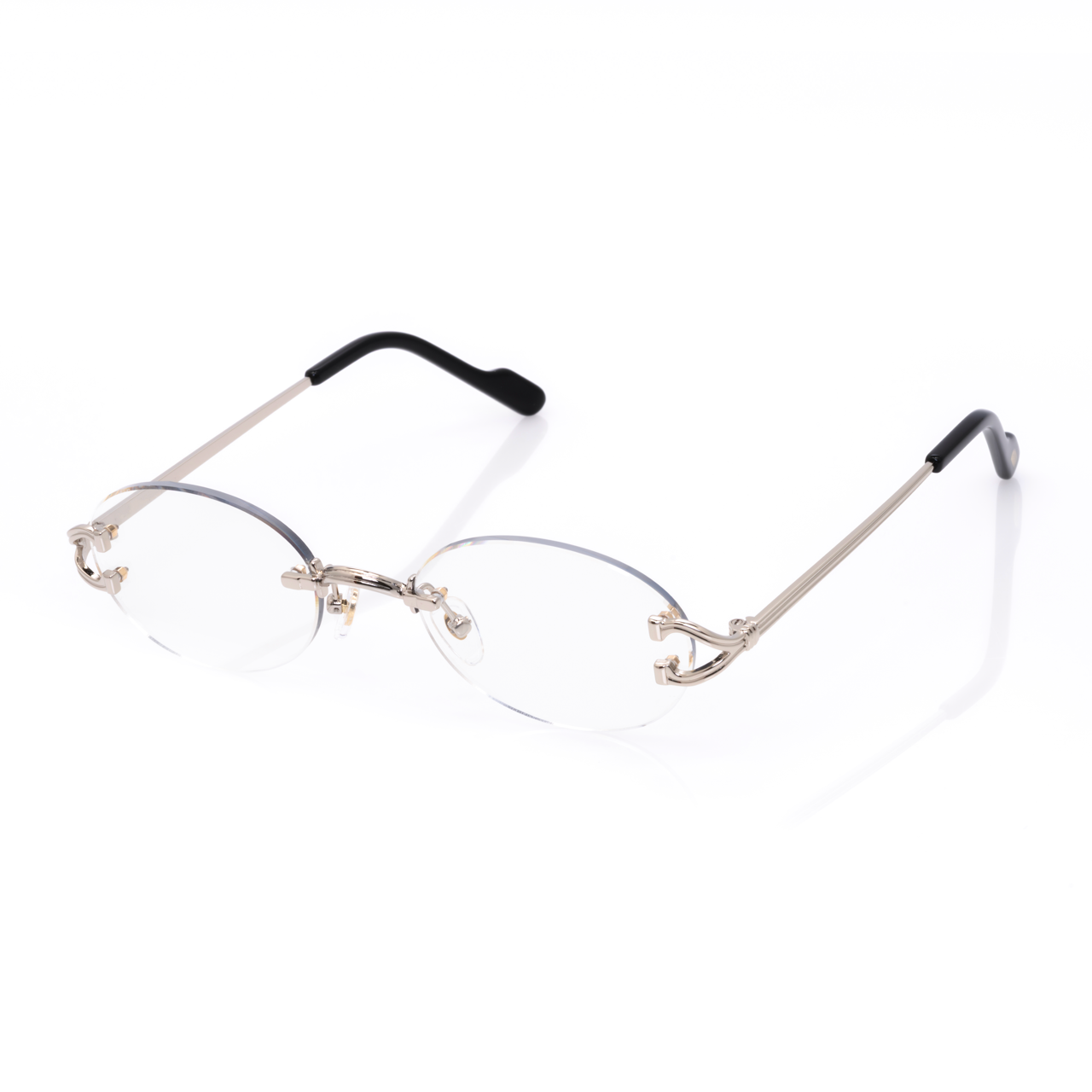 Lunettes Sans Cerclage — Métal Doré & Verres Clairs