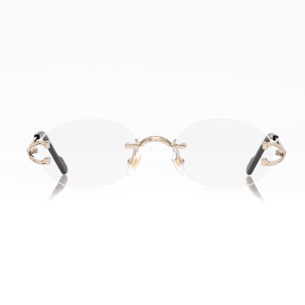 Lunettes Sans Cerclage — Métal Doré & Verres Clairs