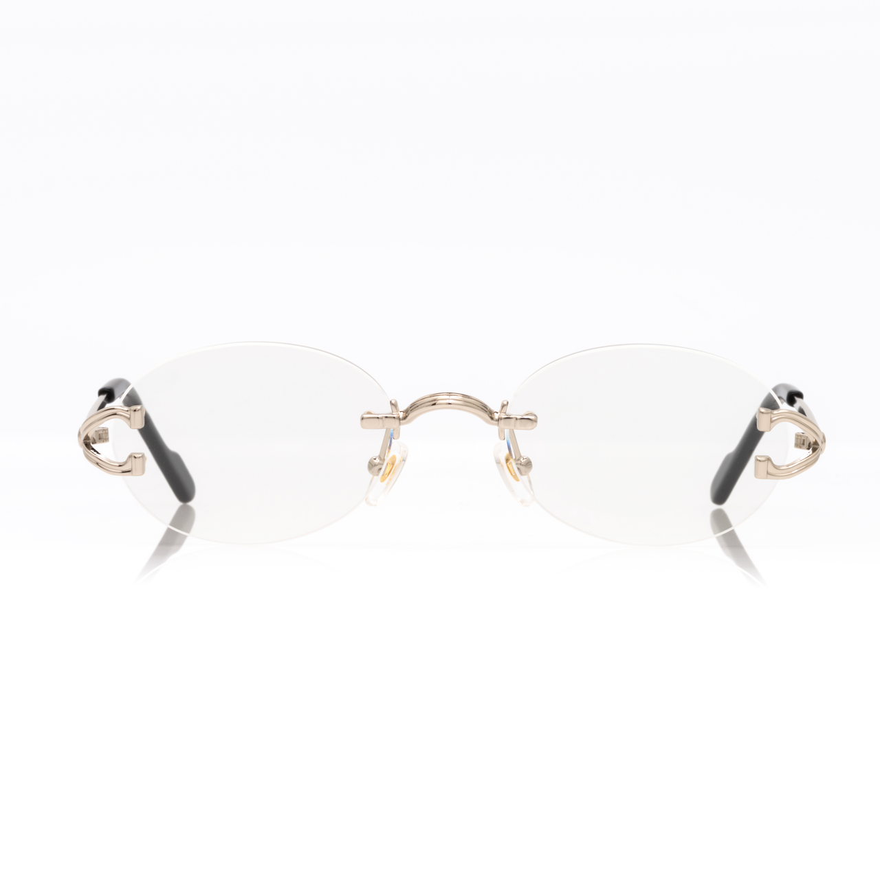 Lunettes Sans Cerclage — Métal Doré & Verres Clairs
