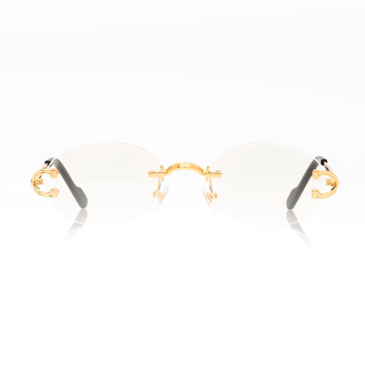 Lunettes Sans Cerclage — Métal Doré & Verres Clairs